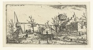 Landscape with a Brewery by Esaias van de Velde