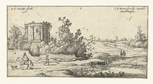 Landscape with Ruins of a Roman Temple (Landscapes) by Esaias van de Velde