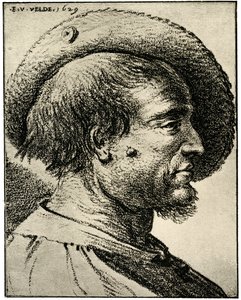 Male Head Study by Esaias van de Velde