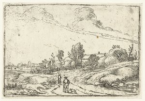 Path along a farm by Esaias van de Velde