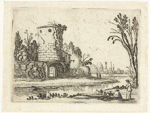 Round Tower with a Gate by Esaias van de Velde