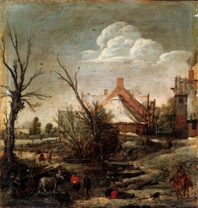 Winter by Esaias van de Velde