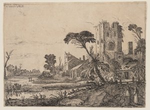 Two Monks on a Path by Esaias van den Velde I