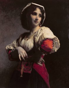 An Italian Beauty by Etienne Adolphe Piot