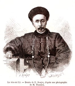 Li Hongzang, Viceroy of Zhili, at the imperial Court of China. 1873 by Etienne Antoine Eugene Ronjat