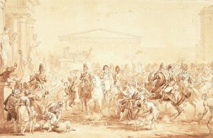 The Arrival of the Emperor Napoleon I with Empress Marie-Louise at the Hotel de Ville, Paris