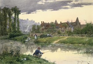 Soldiers at the Edge of the River by Etienne Berne Bellecour