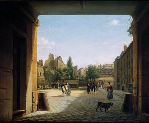 The Courtyard of the Institut de France, 1825-62 by Etienne Bouhot