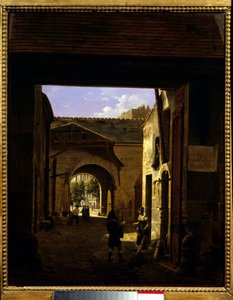 The Courtyard of a Driving House in the Rue Saint Denis Known as Courtyard Sainte Catherine by Etienne Bouhot