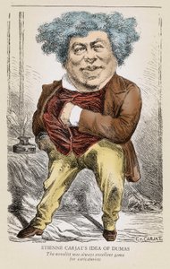 Portrait of Alexandre Dumas father: caricature by Etienne Carjat by Etienne Carjat