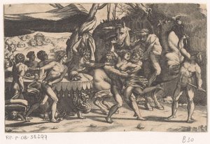 Abduction of a woman by man and satyr (series title)
