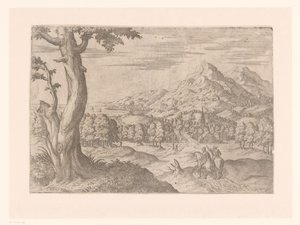 Landscape with Two Riders by Etienne Duperac