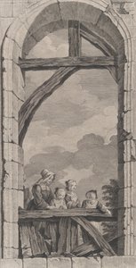 The Chapel of the Enfants-Trouvés in Paris: Nuns and Little Girls Watching the Crèche by Etienne Fessard