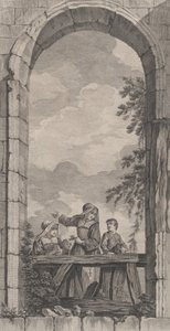 The Chapel of the Enfants-Trouvés in Paris: Nuns and Boys Watching the Crèche by Etienne Fessard