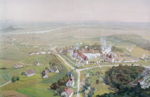 The Recapture of the Chateau de Mondement by the French army on the 9th September, 1914, during the First battle of the Marne, 1915 by Etienne Prosper Berne Bellecour