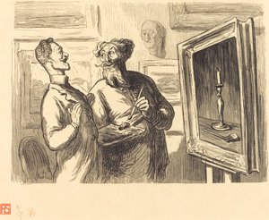 A Realist Always Finds a More Realistic Admirer by Etienne after Honoré Daumier