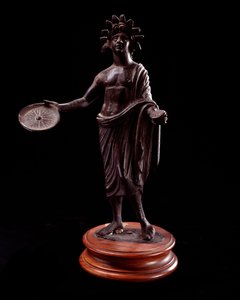 Etruscan Art: Woman Offering, Bronze Statuette from the 2nd Century BC by Etruscan