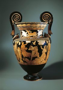 Red-Figure Volute Krater Depicting Peleus Kidnapping Thetis by Etruscan