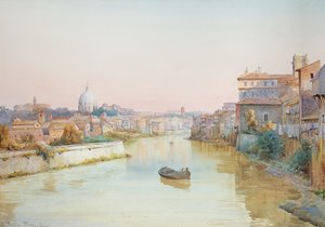 View of the Tiber from the Ponte Sisto