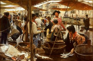 Old Fishmarket by Ettore Tito