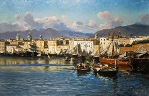 Old Port of Palermo by Ettore de Maria Bergler