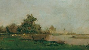 River Landscape with Boat