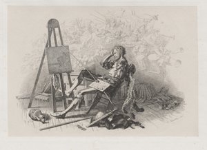 Morning after the Masked Ball: Emil Theodor Richter at His Easel by Eugen Napoleon Neureuther