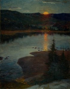 Moonrise in Valdres by Eugen Prinz von Schweden
