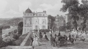 Saint Germain, The Cafe, Pavilion of Henry IV by Eugene Louis (after) Lami