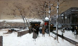 Quai de Seine by Eugene Galien Laloue
