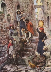 The Wolf of Gubbio after his Conversion by Eugene (after) Burnand