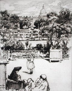 Parisian park, from Du Ier au XXeme: Les Arondissements de Paris..., published 1903