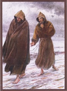 St Francis sets forth to Friar Leo where perfect joy is found