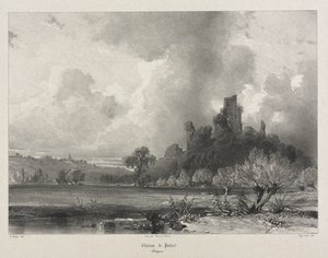 Picturesque and Romantic Voyages in Old France. Brittany: Château de Penhoet by Eugene Ciceri