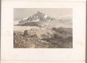 View of the Bossons Glacier in the Chamonix Valley (Views in Switzerland and Savoy)