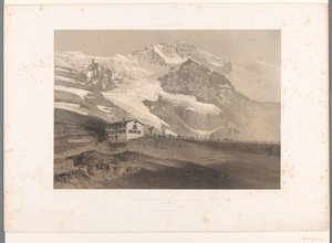 View of the Jungfrau from the Kleine Scheidegg (Views in Switzerland and Savoy series) by Eugene Ciceri