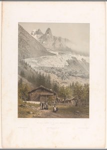 View of the Aiguille Verte and Dru Peaks and the Mer-de-Glace Glacier