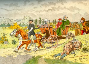 Vis-à-vis (carriage) - first appearance