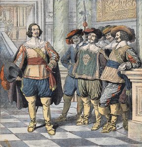 Illustration for "The Three Musketeers", Beginning of 20th Century (Engraving) by Eugene Damblans