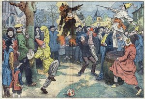 Old customs: the cremation of 
