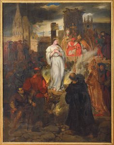 The Death of Joan of Arc, by Deveria, Eugene by Eugene Deveria