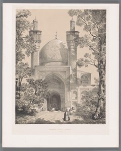 Chahar Bagh School in Isfahan by Eugene Flandin