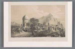 View of Imamzadeh Komijan in Iraq-i Ajam (Persian Landscapes) by Eugene Flandin
