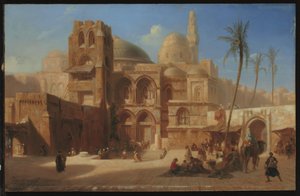 The Holy Sepulchre in Jerusalem by Eugene Flandin