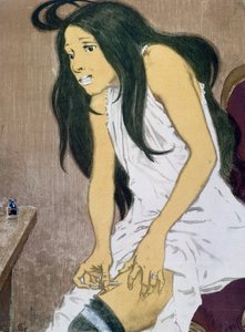 A Drug Addict Injecting Herself by Eugene Grasset