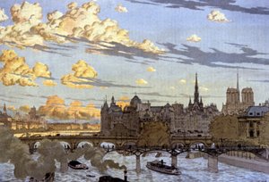 The Ile de la Cite seen from the Louvre bridge