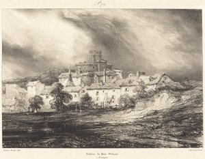 Pont-Gibaud Castle by Eugene Isabey