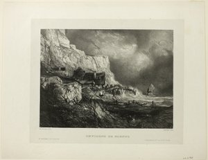 Near Dieppe, plate one from Six Marines by Eugene Isabey