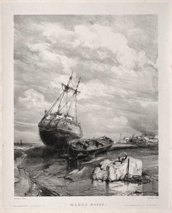 Six Marines: Low Tide by Eugene Isabey