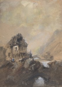 Village at Dieppe, 1843 by Eugene Isabey